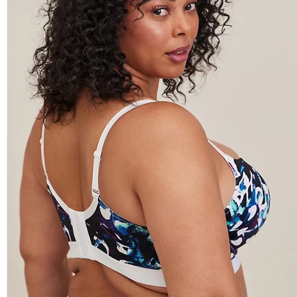 TORRID LIGHTLY LINED T-SHIRT LONGLINE BRA - MICROFIBER BUTTERFLY - Picture 2 of 6